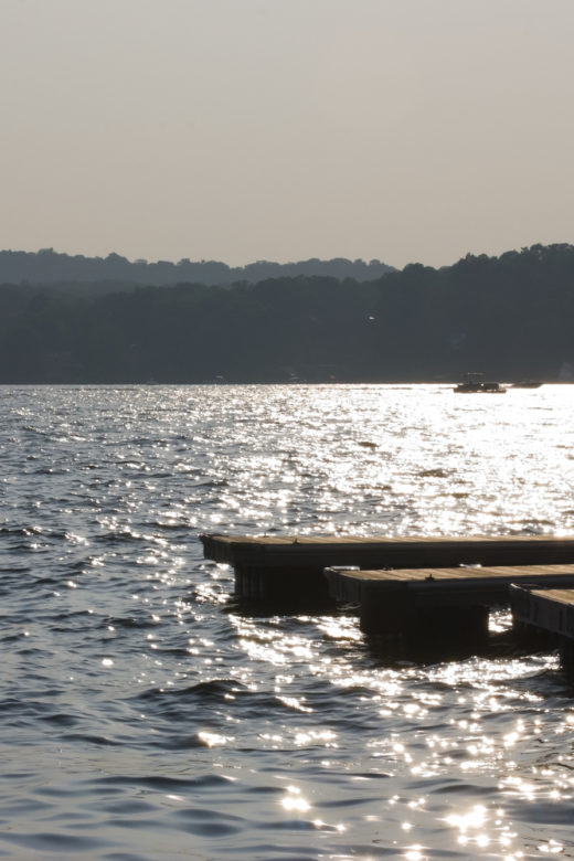 Late Summer sunlight on Lake Hopatcong in New Jersey.